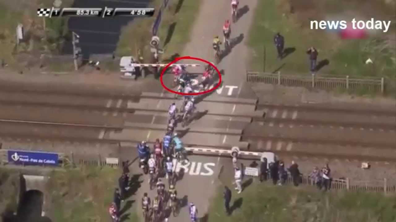 Paris-Roubaix race disrupted by rail crossing incident