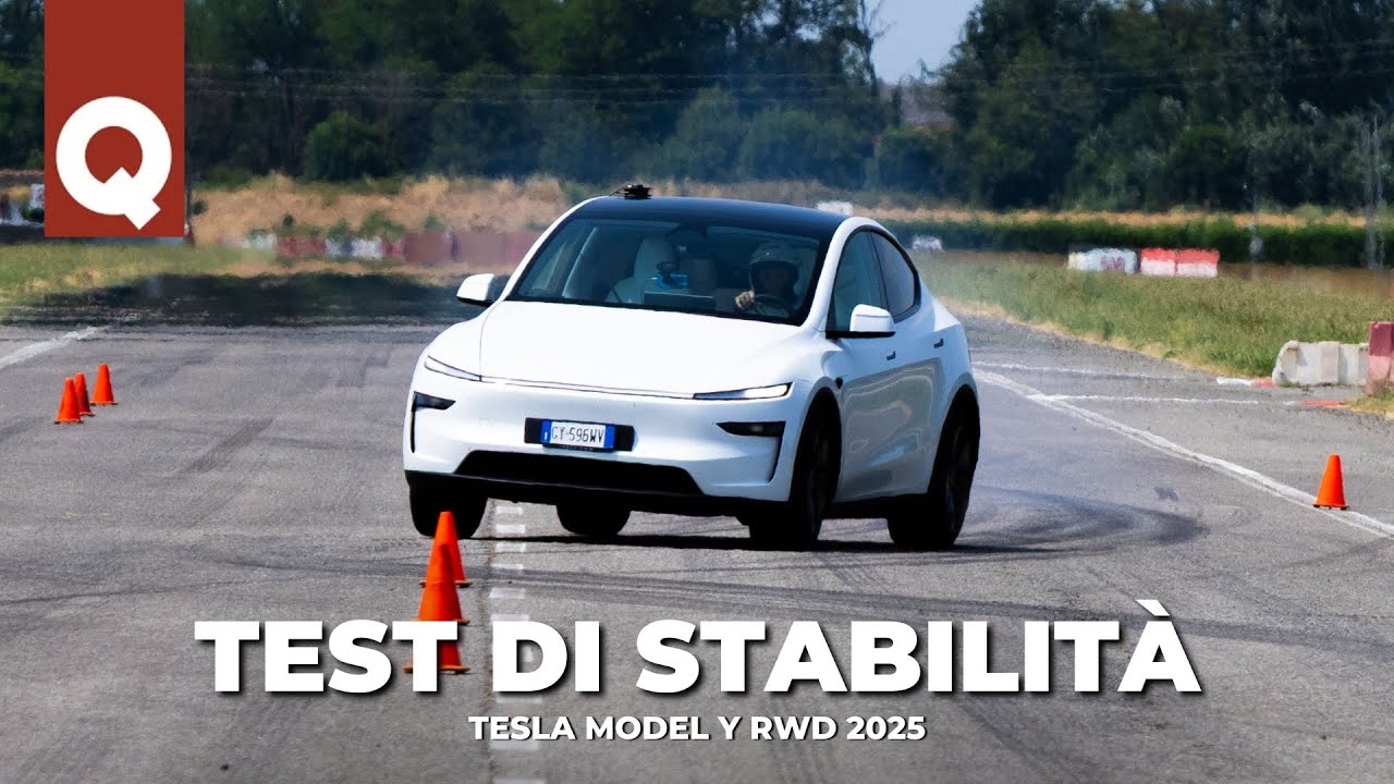 Quanto è SICURA la Tesla Model Y? Il TEST DI STABILITÀ su ASCIUTTO E BAGNATO