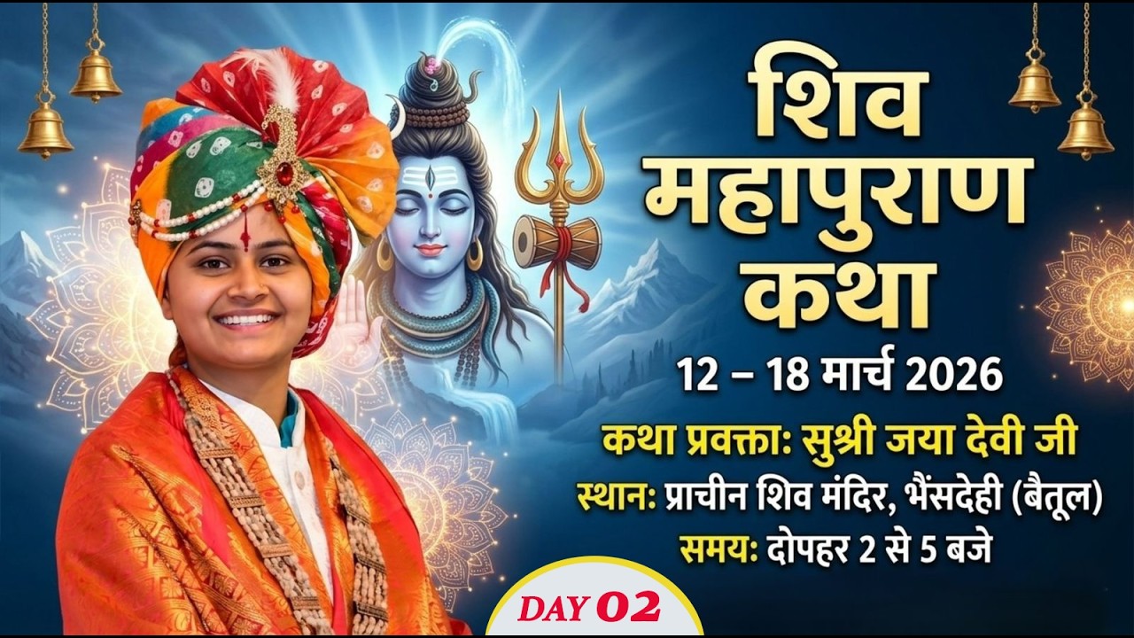 Live🔴 Day 2 | शिव महापुराण कथा | पूज्या जया देवी जी | प्राचीन शिव मंदिर प्रांगण भैंसदेही, जिला बैतूल