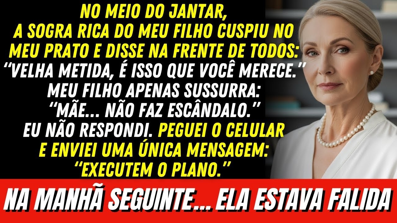 A SOGRA rica do meu FILHO cuspiu no meu prato e me humilhou… No dia seguinte, ela estava FALIDA…