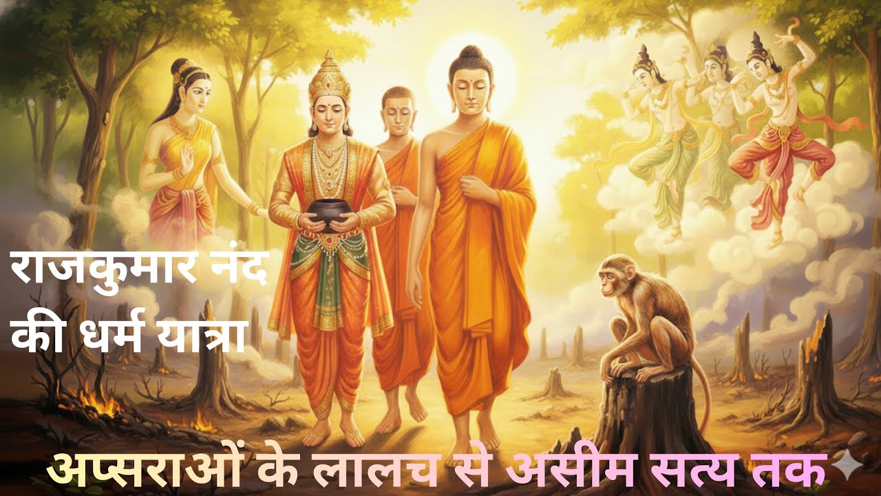 राजकुमार नंद, सुंदर अप्सराओं के लालच में असीम सत्य तक यात्रा पूरी