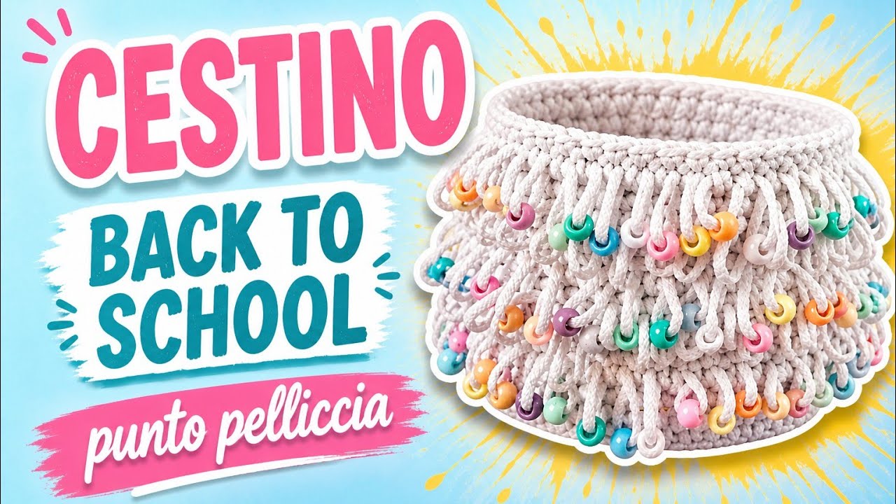 Cestino a punto pelliccia 