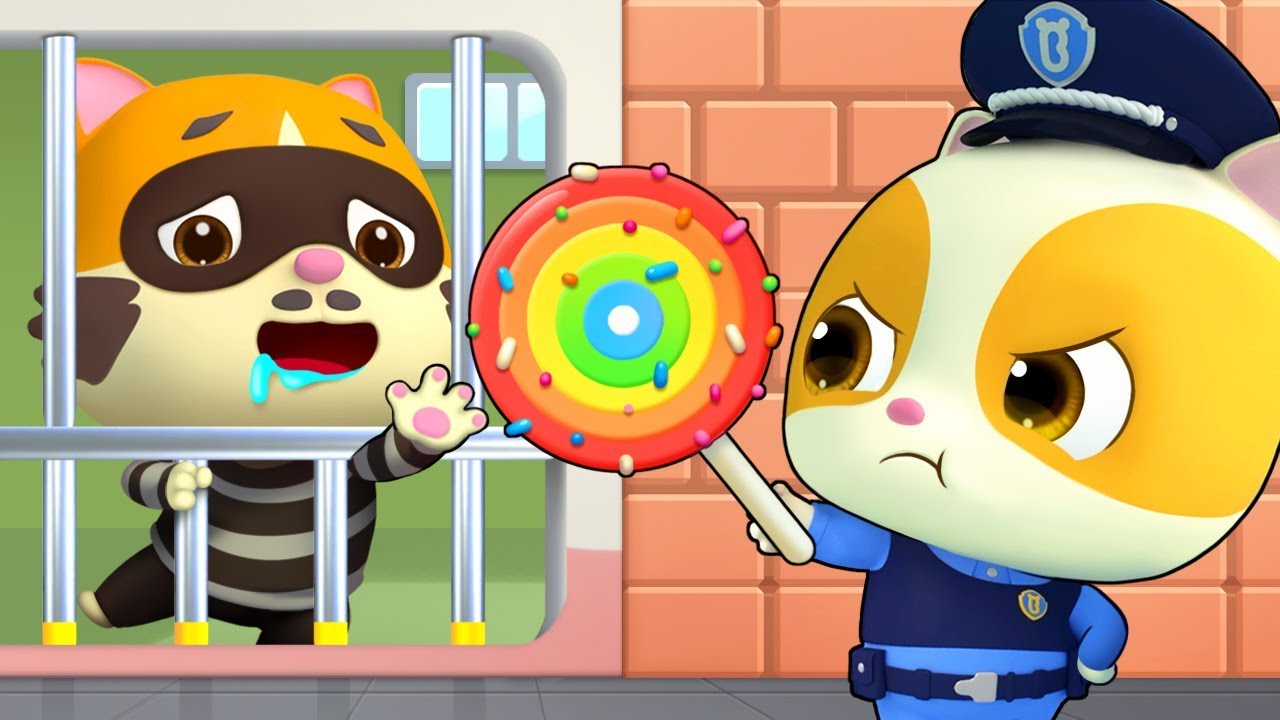 Bayi Kucing Menjadi Polisi Permen Di Rumahnya | Kumpulan Lagu Anak-anak | BabyBus Bahasa Indonesia