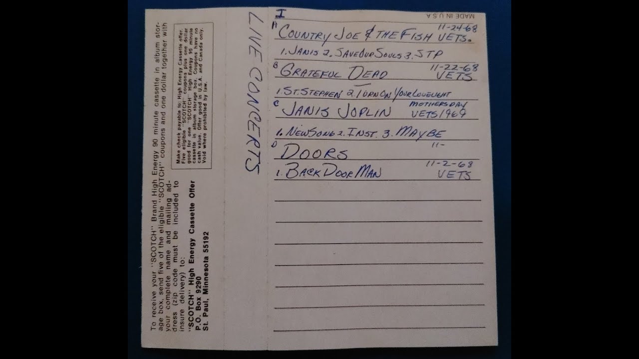 1968-11-02 - The Doors - Veterans Memorial Auditorium - Columbus, OH (Partial Copy)