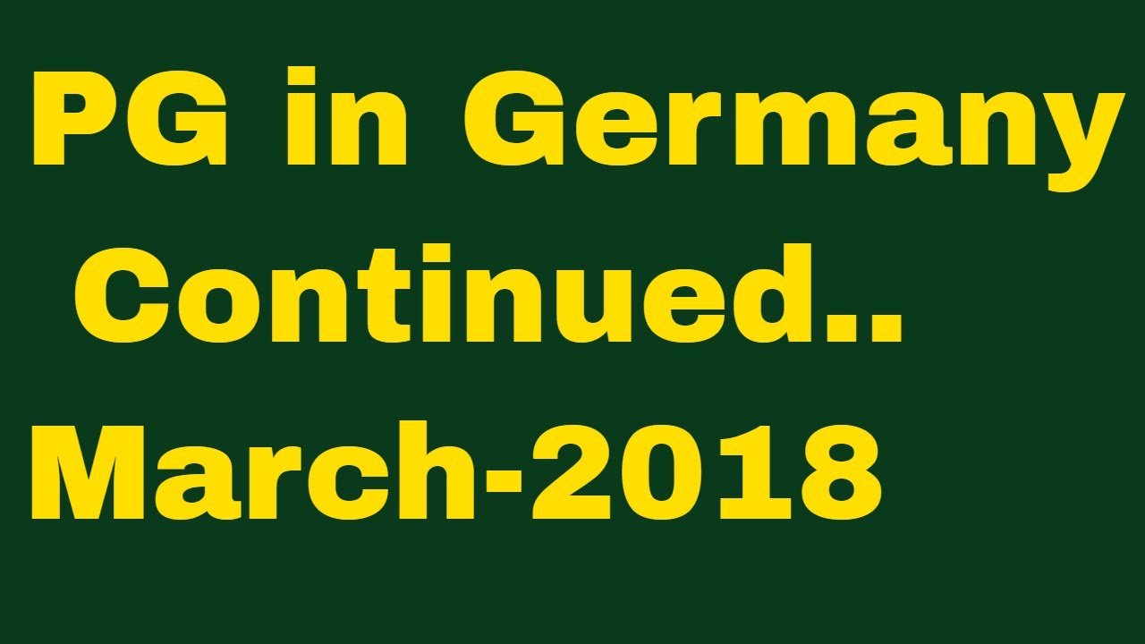 Pg in Germany continued