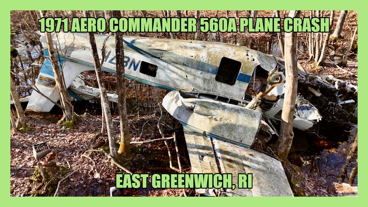 Exploring the ABANDONED 1971 Aero Commander 560A Plane Crash (East Greenwich, RI) [w/ Noah Faraday]