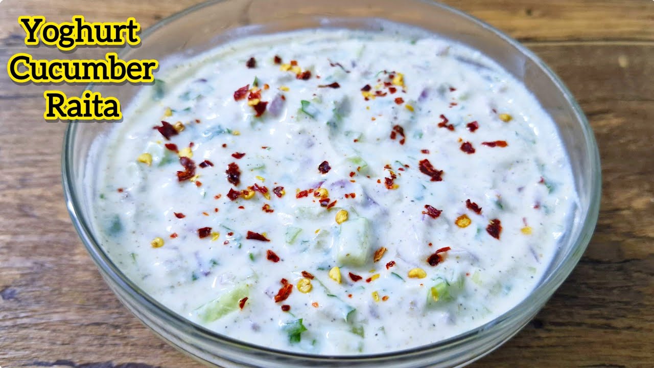Yoghurt Cucumber Raita | Yoghurt Raita | Raita For Biryani | Raita Recipe | Yogurt Raita #raita