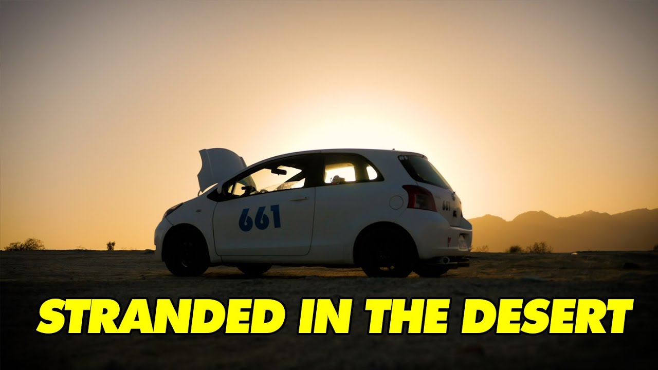 Breakdown After Track Day - The Yaris in the Desert