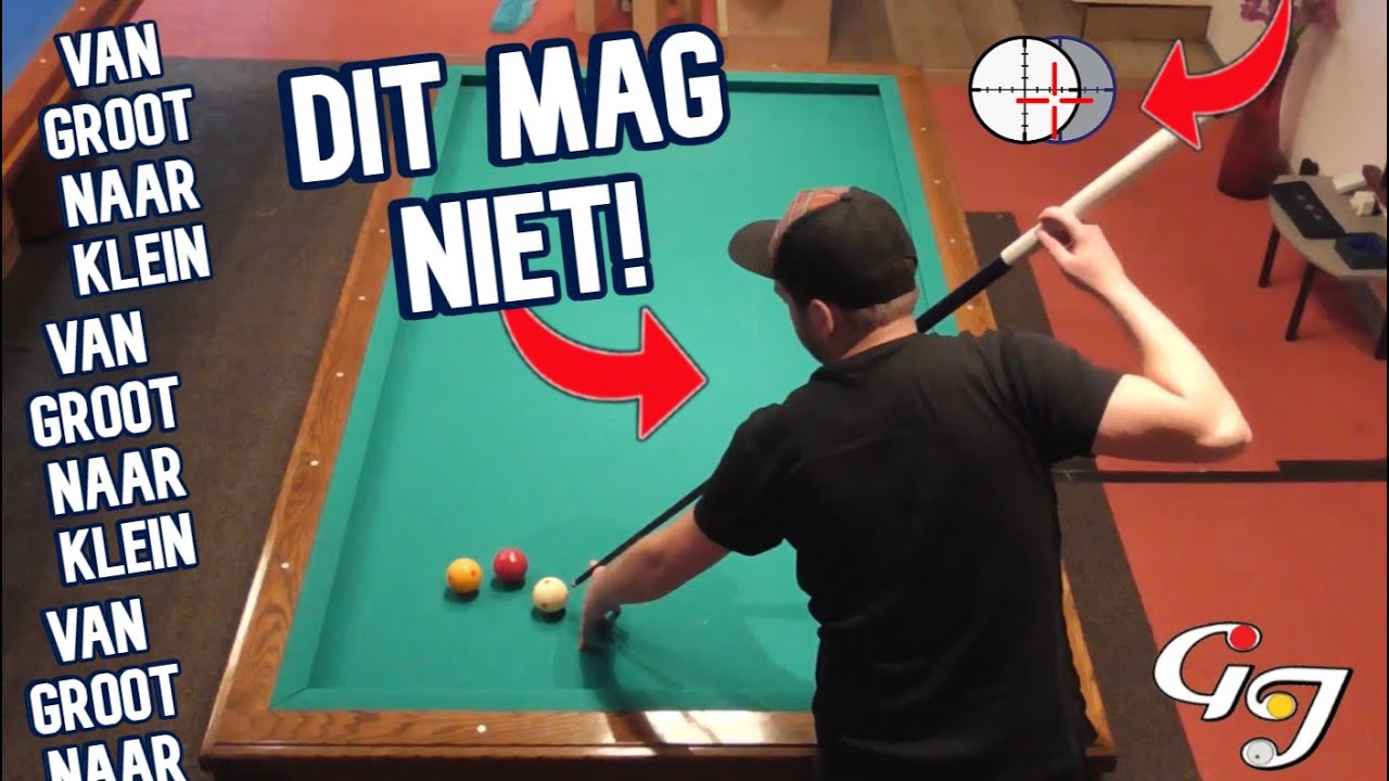GEEN MASSEE EN PIKÉ TOEGESTAAN! | VAN GROOT NAAR KLEIN | Hoe Beter Leren Carambole Biljarten Libre |