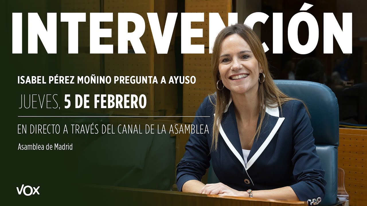 05.02 I ISABEL PÉREZ MOÑINO. Intervención en el Pleno de la Asamblea de Madrid