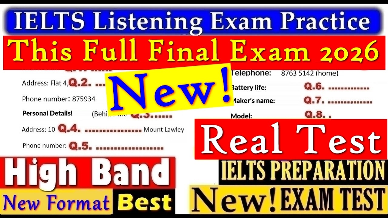 IELTS LISTENING PRACTICE TEST 2026 WITH ANSWERS | 11.07.2026