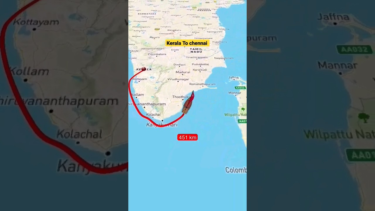 Kerala to Chennai distance #viral #reels #viralvideo #trending #tiktok #india #shorts