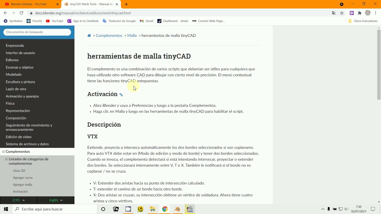 TinyCAD addon