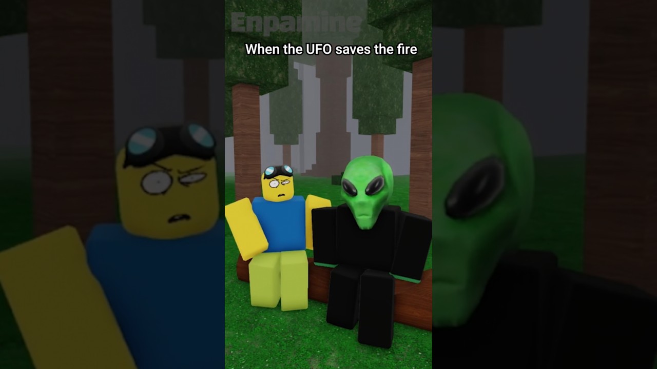 When the UFO saves the fire in 99 Nights in the Forest ☠️