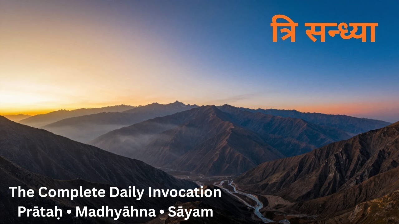 त्रि सन्ध्या | The Complete Tri Sandhyā | Dawn, Noon & Sunset (Full Cycle Chant)