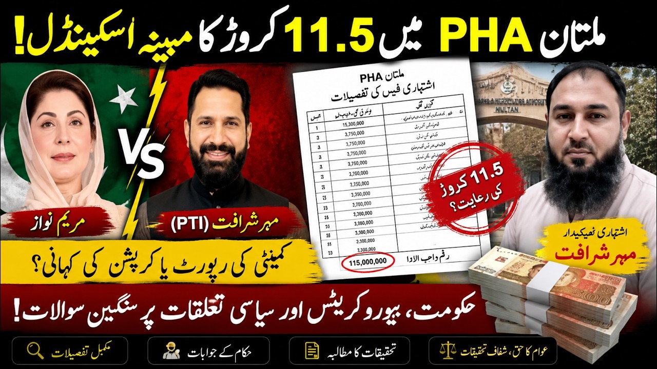 Multan PHA Advertisement Fee Controversy | Allegations of Rs 115 Million Relief Under Scrutiny