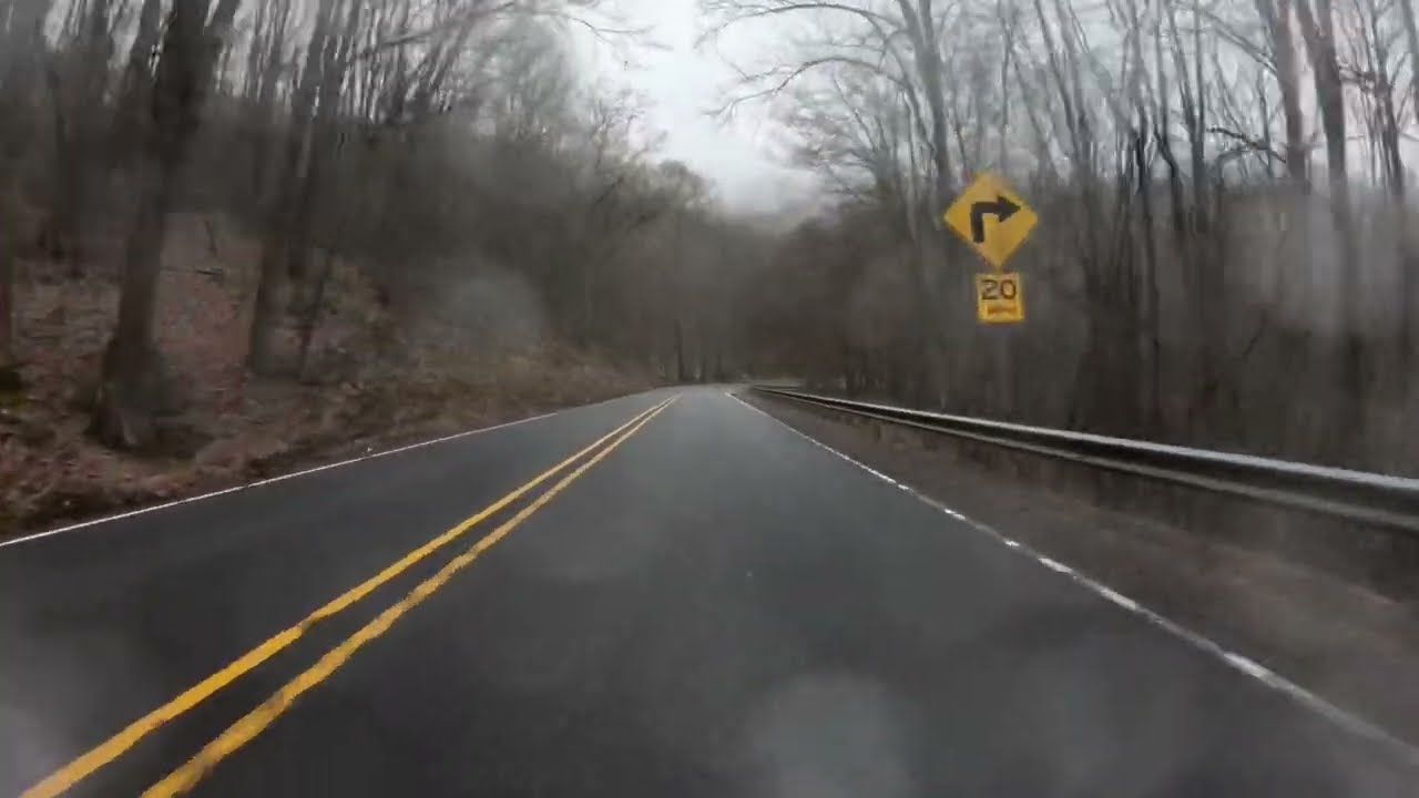 Virginia Driving - Troutdale Virginia to Marion Virginia - March - Light Rain