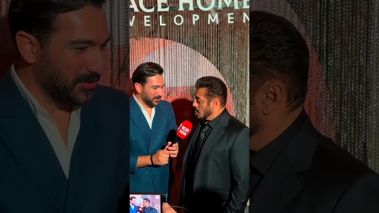Salman khan with reporter #salmankhan #bollywood #movie #song #dbnews #actor