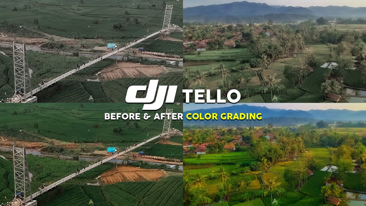 DJI Tello Footage Video | Before and After Color Grading