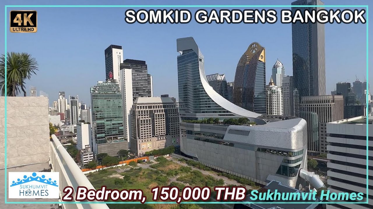 24th Floor Duplex Penthouse Apartment with huge terraces For Rent and Sale Bangkok Somkid Gardens