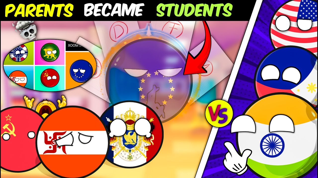 Countryball Parents Go Back to School! 😂💀 | Parents Become Students?! (Mega Part)