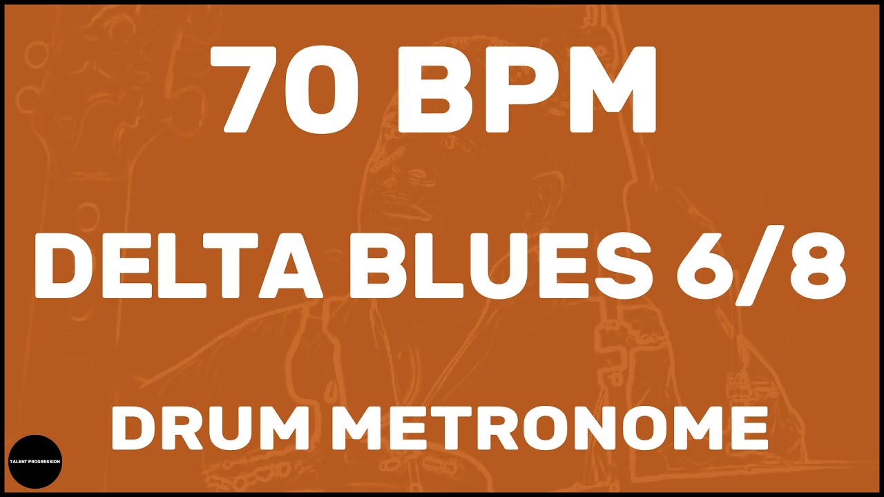 Delta Blues 6/8 | Drum Metronome Loop | 70 BPM