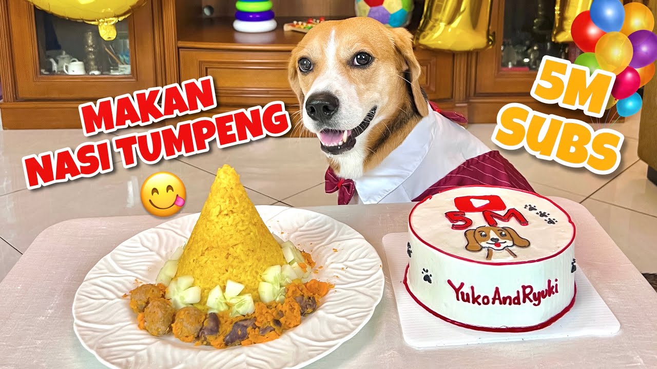 NGERAYAIN 5 JUTA SUBSCRIBERS‼️ RYUKI MAKAN TUMPENG NASI KUNING😍