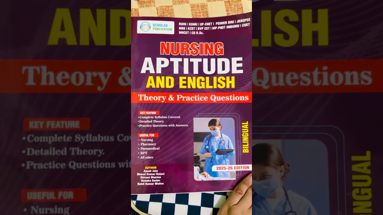 UPCNET exam 2025 Nursing Aptitude and English previous year questions practice book