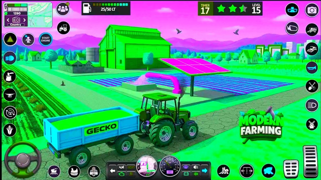 Modern Tractor farming Driving Simulator 3D New Tractor Game Android Gameplay #games #gaming 