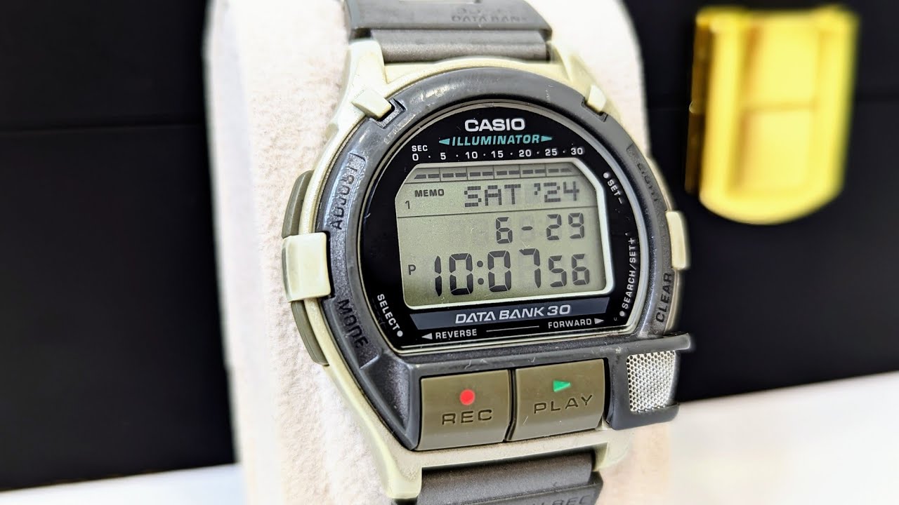 Обзор оригинальных винтажных наручных японских кварцевых часов CASIO Easy REC модель DB-V300