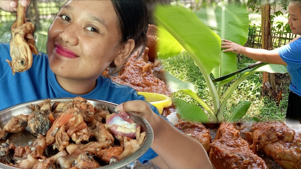 vlog + mukbang ll eating delicious chicken curry and  my speciale chicken recipe@nagavillagefood