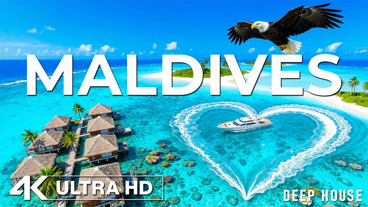 [4K] Maldives 2026 🇲🇻 – Crystal Blue Lagoons, Overwater Villas & Deep House Chill Mix 🎧