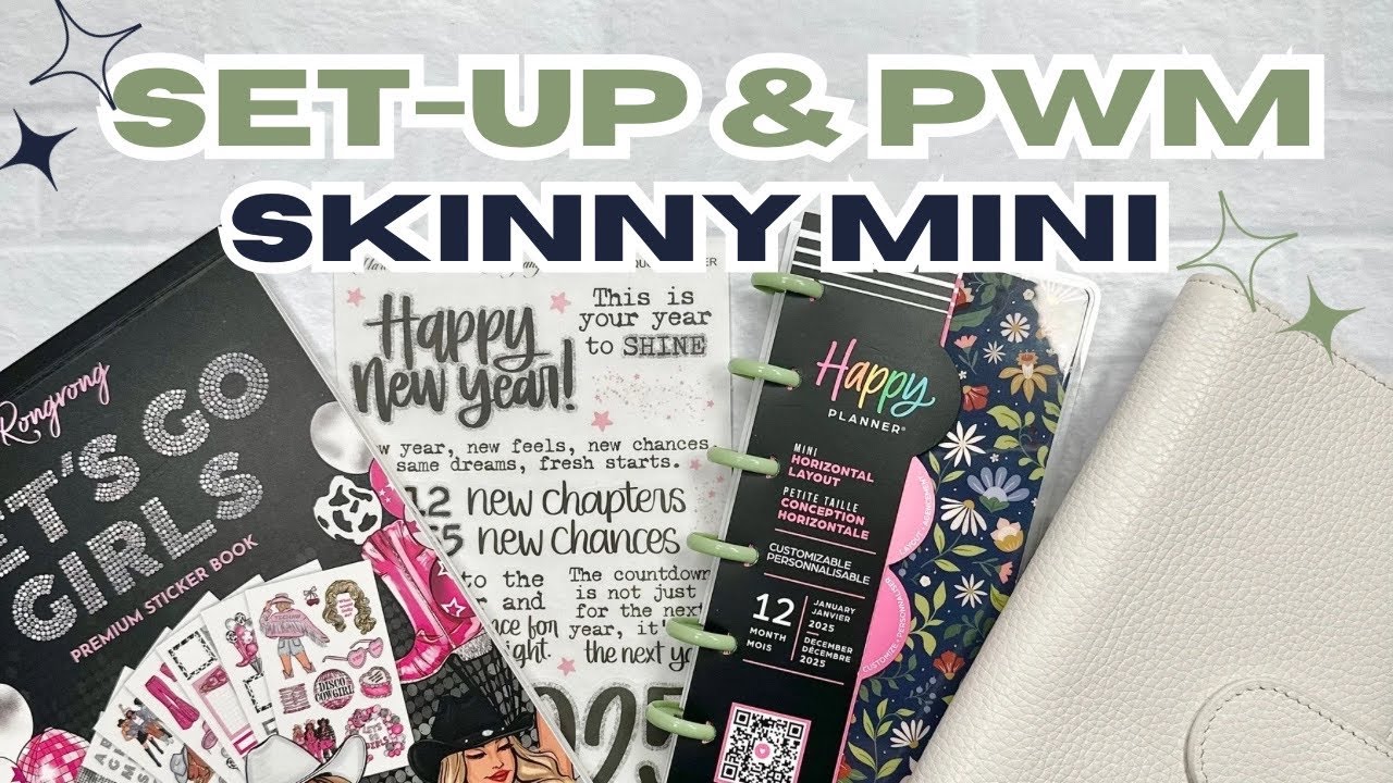 ✨QUICK SET-UP & PLAN WITH ME✨Happy Planner Skinny Mini | On the Go Planner | PWM | 12/30/24