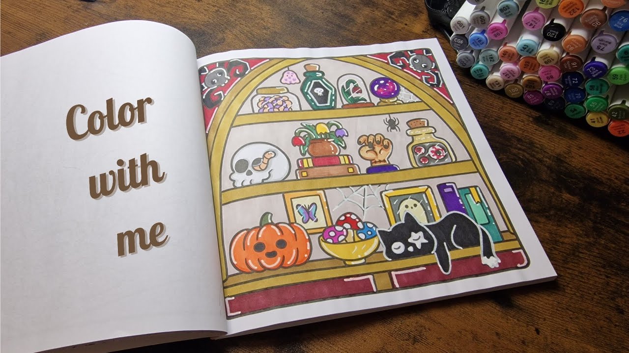 Color with me : CocoWyo Spooky cutie - Page 1 | No music | No talking