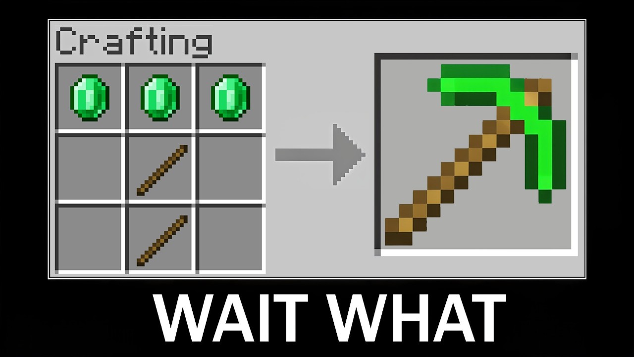 WAIT WHAT - Minecraft part 31 (New Crafting Pickaxe)