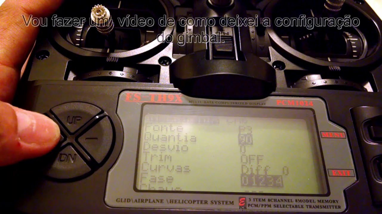 RÁDIO FLYSKY TH9X OU TURNIGY 9X COM OPEN-TX PARA APM 2.6 +GIMBAL (PARTE 1/2)