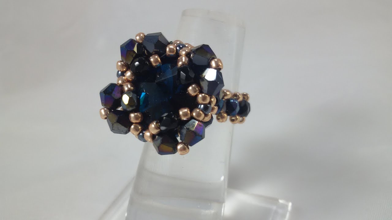 Tutorial anello Teodora in cristallo nero ab