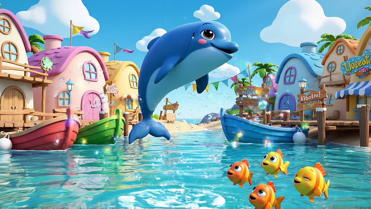 El Delfín Feliz Salta Chap Chap Suu | Canciones del Mar y Rimas Infantiles