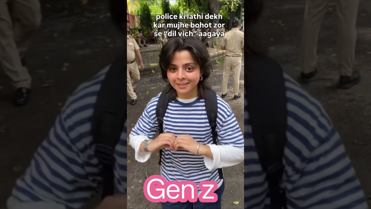 Dil bich tere liye #students #studentprotest #cjp#genz #genzprotest #genzcomedy #cute #girl #protes