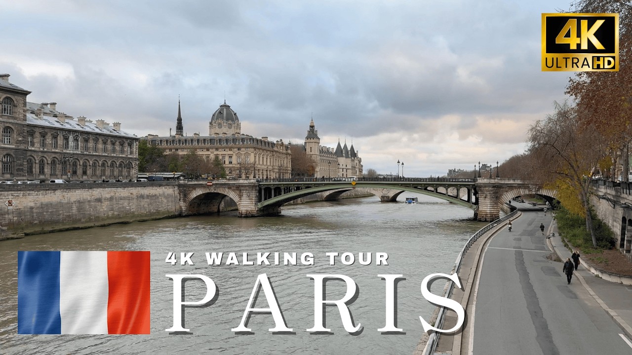 🇫🇷 PARIS Seine River Morning Walk  | Real Sounds, No Music (24 Min)