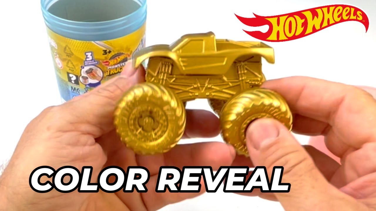 🤯UNBOXING Hot Wheel COLOR REVEAL Monster Truck Color Shifter GOLD: