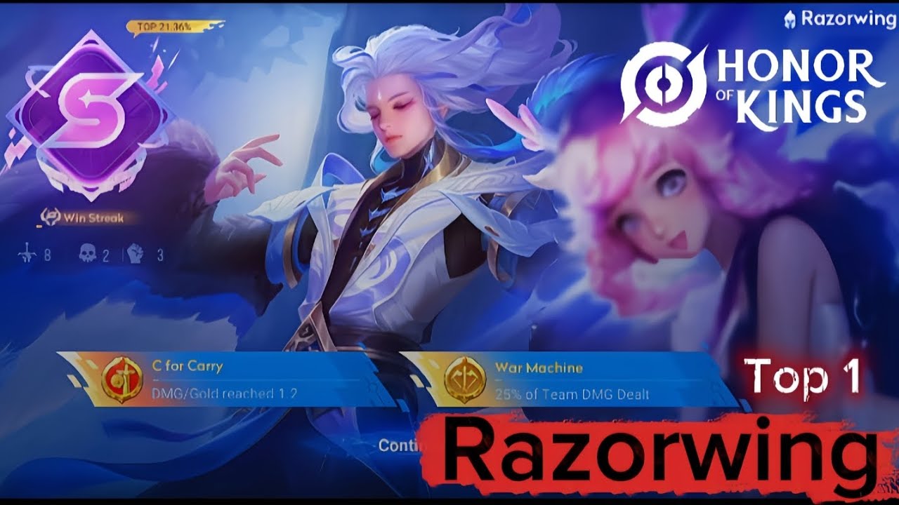 Razorwing full gameplay !! Top 1 build !! Honor of kings #honorofkings 