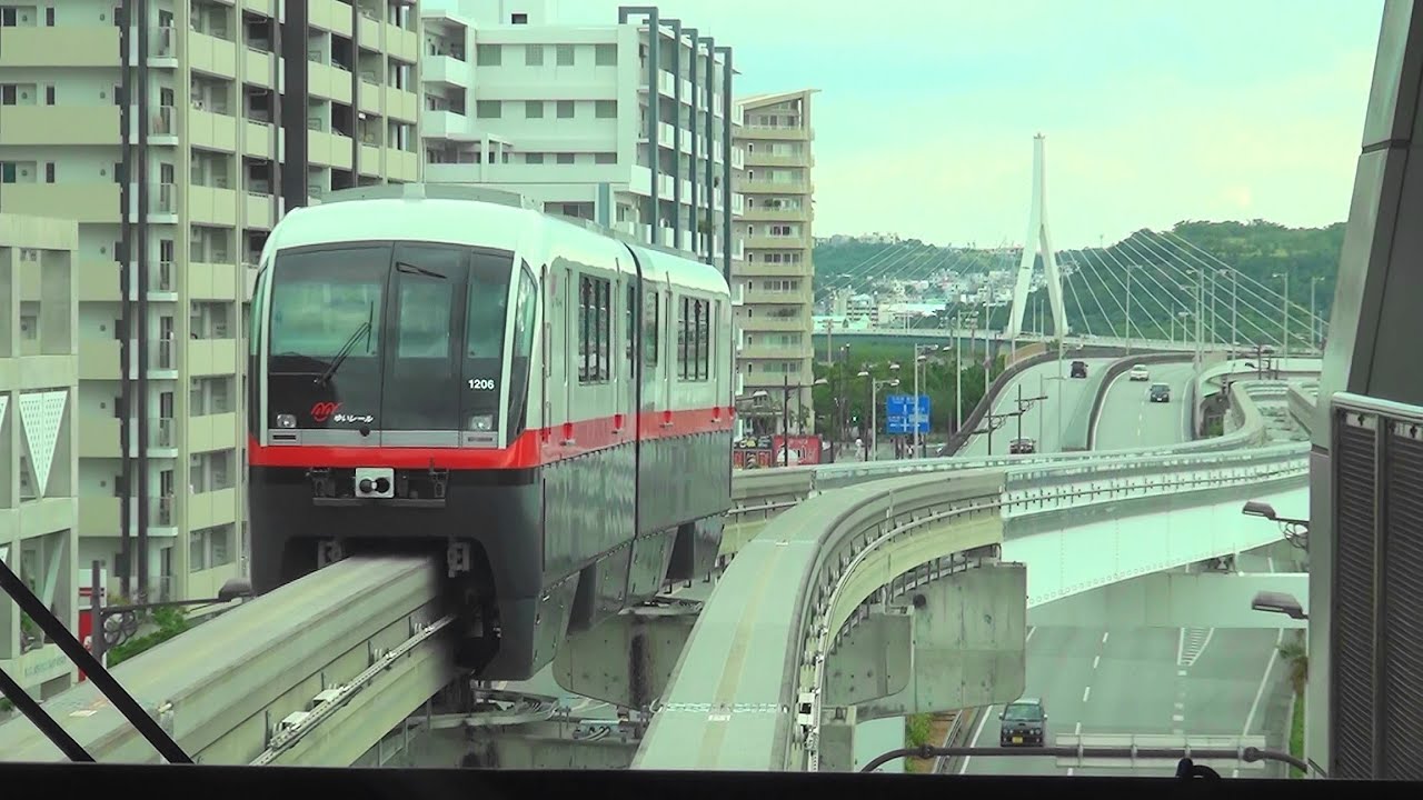 沖縄都市モノレール・ゆいレール　後面展望（那覇空港-首里） 2014-12- 23
