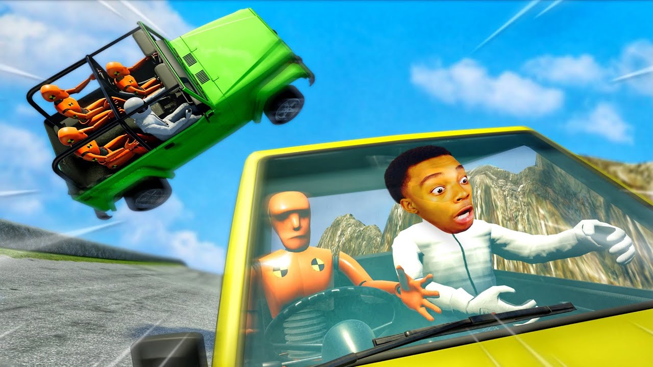 Автомобили против спуска 😱 #2 - [BeamNG.Drive]