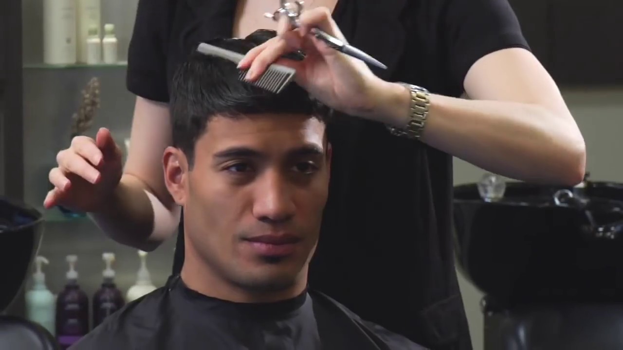 How to cut a short men's haircut with clipper over comb