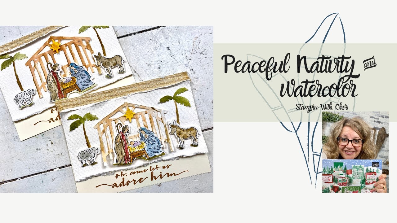 Ink Pads W/ Water Painters Peaceful Nativity Simple DIY Watercolor Christmas Card