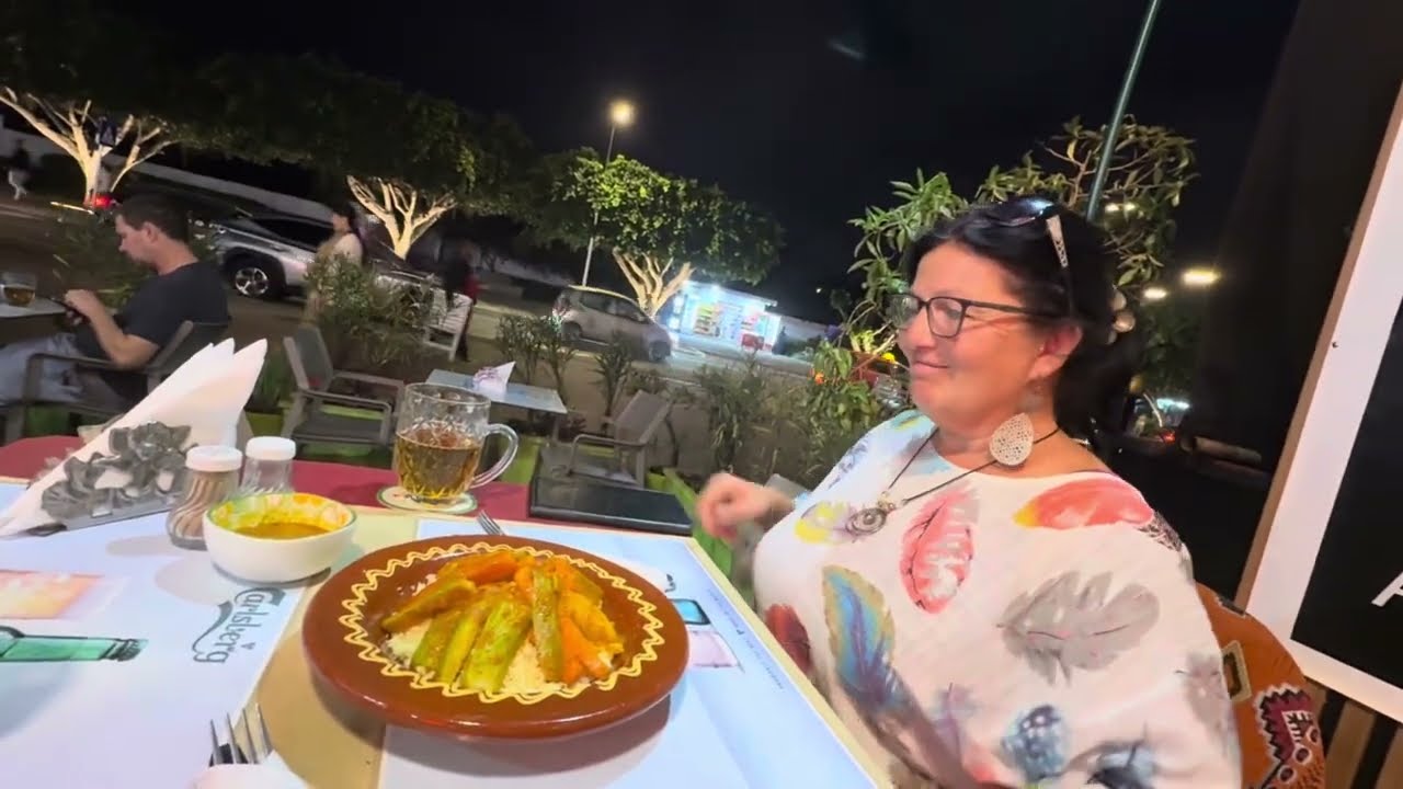 Vegetable Cous cous in Agadir Morocco 🇲🇦 but we were Charged for 14 BEERS, RIP OFF, PETES NOT HAPPY 