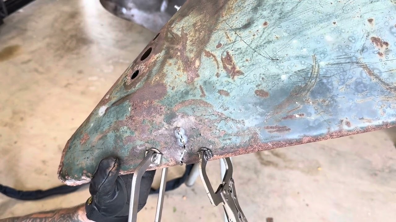 37 Ford Coupe Rear Passenger Fender Repairs pt2