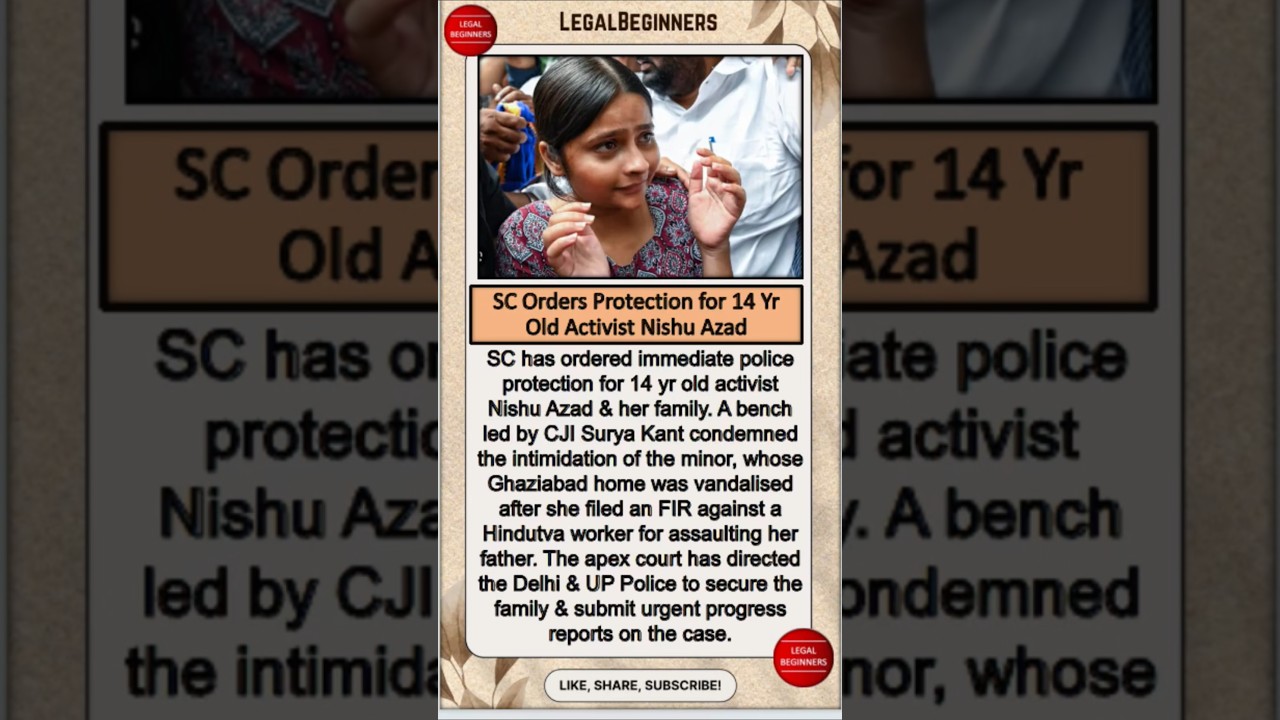 Sc orders protection over nishu azad #news #cjp #nishu