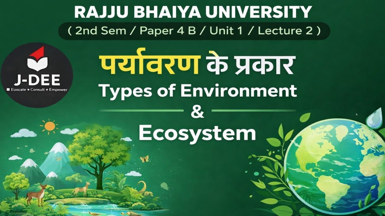 Types of Environment & Ecosystem l Function of Ecosystem l Bilingual B.Ed Notes